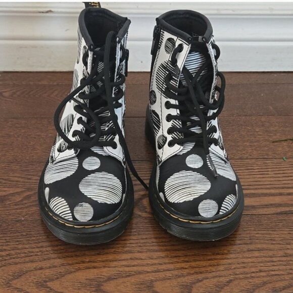 Dr Martens 1460 polka dot Black and White size 12 - Picture 2 of 8